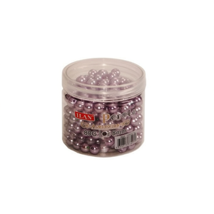 Perle Ilan Perla 8mm 80g Viola Scuro per Creazioni di Abbigliamento - Product Image 1