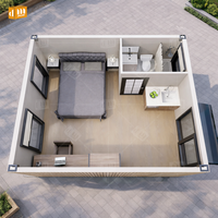 Maison conteneur modulaire personnalisée DM 20 pieds avec chambre et toilettes, préfabriquée, norme américaine, pour ADU de jardin, mini-maisons et magasin extérieur