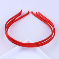 Groothandel 5mm 0,5cm brede hoofdbanden van stof voor dames en meisjes, DIY metalen haarbanden accessoires, effen satijnen hoofdband