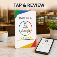 Carte NFC personnalisée pour avis Google, PVC blanc 13,56 MHz, carte d'évaluation, logo personnalisé, vente en gros, OEM, ODM, faible MOQ, prête à être expédiée