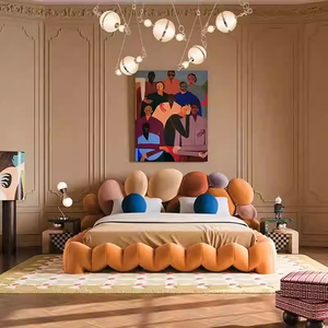 Modernes Gepolstertes Echtleder-Liegebett für Hochwertige Villen - Product Image 1