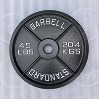 Disques de poids en fonte de 45 livres, surface peinte à effet martelé, pour musculation, fitness, haltérophilie, powerlifting, usage domestique et commercial
