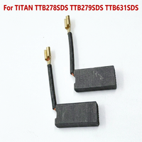 Brosse en carbone et graphite pour marteau perforateur rotatif TITAN TTB278SDS TTB279SDS TTB631SDS 6.3x12.5x22mm