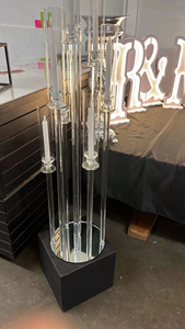 เชิงเทียนใสสไตล์ใหม่เชิงเทียนสำหรับงานแต่งงานเชิงเทียนเชิงเทียน10แขนเชิงเทียนคริสตัลสีเงิน - Product Image 5