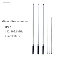 Antena Marina VHF Vertical de Alta Calidad de 143-163 MHz, Impermeable IP55, con Ganancia de 3 dBi y Soporte de Nailon