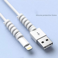 Protector de Cable de Datos, Funda Espiral para Cable de Carga, Enrollador de Cable, Anillo Protector Anti-rotura Universal
