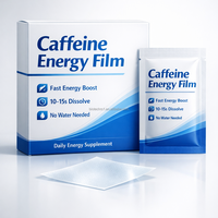 Bandes de film orales à dissolution rapide à la caféine pour un regain d'énergie rapide, une meilleure concentration, une vigilance accrue, un soulagement de la fatigue, un supplément énergétique quotidien, fabrication OEM