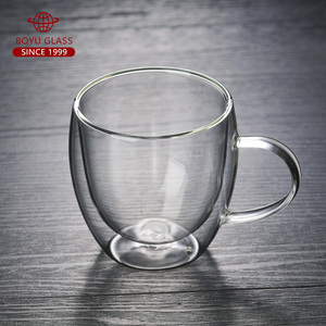 Nhà Máy Bán buôn nhiều công suất cà phê sữa bia rõ ràng Borosilicate đôi tường Glass <span class=keywords><strong>cup</strong></span> với xử lý - Product Image 5