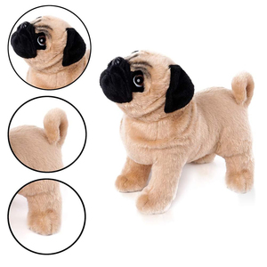 A033 Custom CPC Standard marrone carlino cane farcito animale peluche Bulldog regali per bambini personalizzato giorno di natale compleanno giocattolo <span class=keywords><strong>Pug</strong></span> peluche - Product Image 2