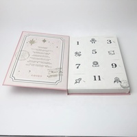 Calendrier de l'Avent Mystère Rose de Noël 12 Jours pour Couples, Boîte Cadeau Surprise avec Revêtement UV et Gaufrage, Utilisable comme Cadre Photo