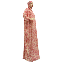 Abaya en soie glacée à imprimé floral de haute qualité pour femme, Hijab, Kaftan, Jalabiya, Robe islamique, Abaya Dubaï, Robe arabe thaïlandaise
