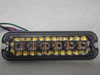 Bernsteinfarbenes LED-Blitzlicht Neu Multifunktional IP69K Wasserdicht 12-24V 19 Blitzmuster Aluminiumlegierung Universelle Passform ECE R65
