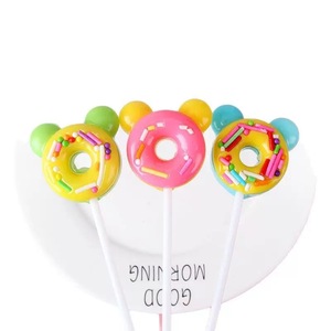 Venta al por mayor <span class=keywords><strong>Donut</strong></span> Lollipop Stand Fruit Flavored Soft Hard Candy para niños Halal Certified Small Snacks - Product Image 3