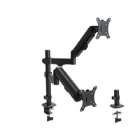 Soporte de Escritorio AUKI de 32 Pulgadas y 10 kg para Dos Monitores, con Resorte de Gas, Movimiento Completo, Compatible con VESA, ODM OEM