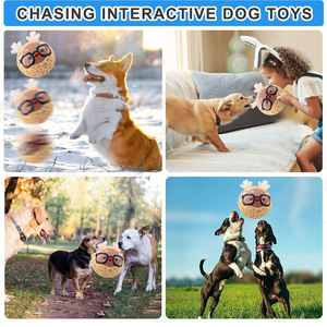 Cane Soft Bouncy <span class=keywords><strong>Ball</strong></span> Squeaky <span class=keywords><strong>Toy</strong></span> <span class=keywords><strong>Ball</strong></span> giocattolo interattivo per cani per animali di taglia media che masticano e recuperano - Product Image 5