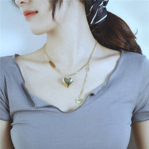 Collier porte-bonheur avec breloque en forme <span class=keywords><strong>de</strong></span> cœur, produits tendances, nouvelle collection 2021 - Product Image 6