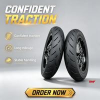 Kit complet de roues Supermoto à jantes larges pour Surron Light Bee Dirt Bike, pneus semi-slicks avant et arrière 90/90-12, conversion aftermarket