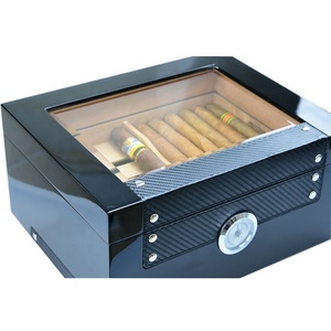Humidor de Puros Boveda al por Mayor, Negro, de Alta Gama, Madera de Cedro Español, Lujoso, con Pantalla Digital Grande - Product Image 3