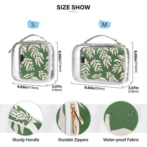 Petite trousse de maquillage, sacs cosmétiques transparents en PVC pour femmes, trousse de maquillage de voyage avec poignée, sacs à cosmétiques - Product Image 3