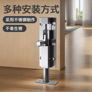 Aluminum Alloy Door <b>Bolt</b> Type A Thickened <b>Spring</b> Lock For Drawer Minimalist Design Easy Installation - Product Image 2
