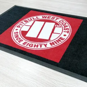 Custom printed barbershop logo mat\/logo rug large area logo carpet