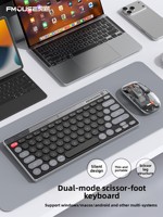Ensemble clavier et souris sans fil infrarouge silencieux pour ordinateur portable, bureau et gaming, design élégant pour filles, en stock