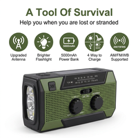 Radio de Emergencia Recargable Portátil de 5000 mAh con Carga Rápida, Alarma SOS, Ayuda Humanitaria, Calidad Confiable