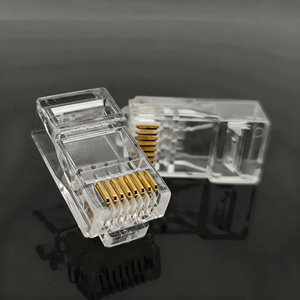 GLGW Connecteur RJ45 Cat6 non blindé/blindé, options 8 ports 8 cœurs, fabrication de précision en alliage de cuivre pour un réseau haute vitesse stable - Product Image 4