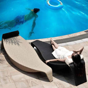 Al Aire Libre de ratán Tumbona Resort <span class=keywords><strong>Piscina</strong></span> Hotel Balcón Ocio Jardín Playa Silla individual - Product Image 1