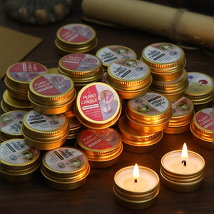 Bougie de voyage parfumée OEM, logo personnalisé, cires parfumées en gros, aromathérapie, <span class=keywords><strong>cire</strong></span> en boîtes avec étiquette privée, cires de <span class=keywords><strong>soja</strong></span> pour diffuseurs - Product Image 1