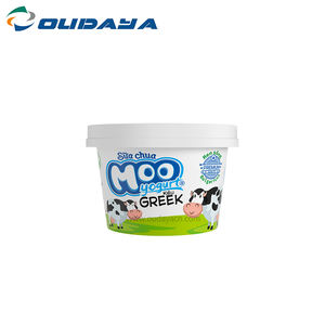 OUDAYA Gobelets à glace en plastique à paroi simple, designs personnalisés, IML, 520 ml, PP de qualité alimentaire, pour yaourt, sans transfert d'odeurs, inviolables - Product Image 1