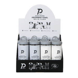 ผ้าขนหนูสำหรับสัตว์เลี้ยงแบบดูดซับน้ำ สำหรับสุนัขขนาดใหญ่ สีเทา สีขาว ผ้าขนหนูอาบน้ำหนาพิเศษ วัสดุ PVA ผลิตในจีน - Product Image 3