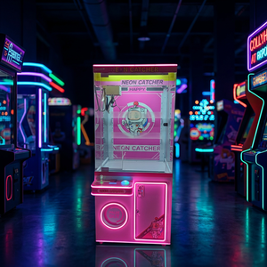 Doll Catcher Neon Coin Operated Prize Redemption Arcade <b>Machine</b> Commercial <b>Amusement</b> Equipment for Family Entertainment Center - Product Image 4