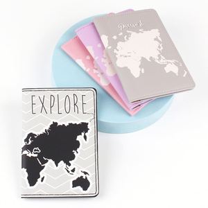 Funda de Pasaporte de Cuero PU con Logotipo Personalizado, Decorada con Letras, Impermeable, para Viajes, Tarjetero, Estuche para Tarjetas de Visita, Elegante - Product Image 2