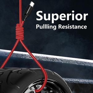 Cable de Carga Rápida con Trenzado de Nailon <span class=keywords><strong>para</strong></span> Teléfono, Compatible con Android Auto Sync, Samsung, iPhone, iPad, <span class=keywords><strong>Pixel</strong></span>, USB C - Product Image 5