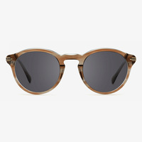 Lunettes de soleil rétro vintage à monture métallique ronde en acétate Lunettes de soleil unisexes avec protection UV et logo personnalisé