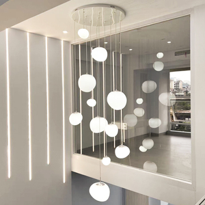 Lampada a scala a forma di uovo in acrilico elegante per spazi moderni per la casa lampadari moderni ciondoli leggeri - Product Image 5