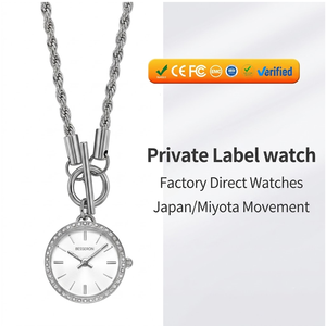 Reloj de Pulsera de Cuarzo de Acero Inoxidable 316L de 18 mm para Mujer, Juego de Reloj y Collar de Moda para Chicas, Regalo Elegante 2023 - Product Image 1
