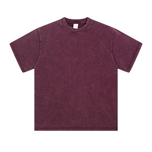 Camiseta lavada con nieve vintage de peso pesado para hombre, estilo de silueta estructurada y ropa informal desgastada - Product Image 1