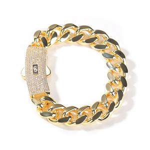 UWIN Cadena Cubana Hip Hop <span class=keywords><strong>de</strong></span> Acero Inoxidable Estilo Mónaco 8mm 10mm 12mm 14mm con Cierre Iced Out, Collar Grueso Chapado en <span class=keywords><strong>Oro</strong></span> Miami <span class=keywords><strong>para</strong></span> <span class=keywords><strong>Hombre</strong></span> - Product Image 6
