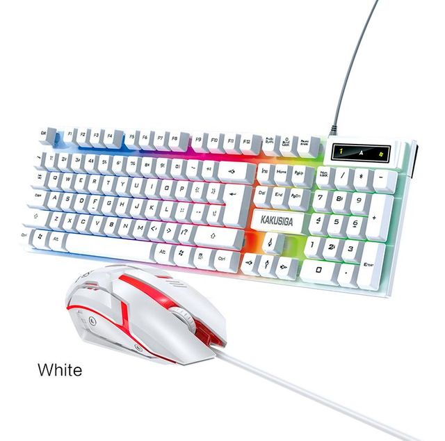 KAKUSIGA Colorful Mouse and Keyboard Set Hot Sale Fashion Wired Keyboard Mouse Combos