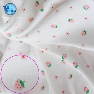 Tela de algodón con estampado para niños, tejido de interbloqueo con estampado reactivo, suave, color blanco, para ropa, camiseta