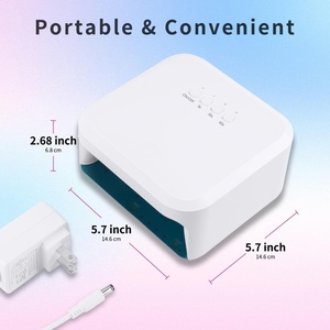 Best Sell Portable <b>Plug</b>-<b>in</b> Mini Nail Gel Curing Machine 48W UV LED Nail <b>Light</b> with Quick Dry Power Supply - Product Image 6