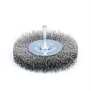 <span class=keywords><strong>Brosse</strong></span> industrielle en fil d'acier de 4 pouces (100 mm) avec tige de 1/4 de pouce pour <span class=keywords><strong>perceuse</strong></span>, idéale pour le nettoyage des peintures, des jantes, de la rouille et des soudures. - Product Image 2