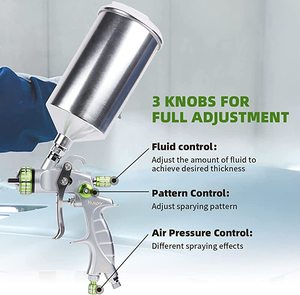 Pistolet à peinture pneumatique à alimentation par gravité Huepar SG240T 1000 ml 1,3 mm, outil pneumatique à haute pression, pulvérisateur de <span class=keywords><strong>vernis</strong></span>, pistolet de pulvérisation HVLP - Product Image 5