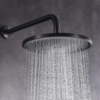 Ensemble de douche encastré en laiton poli avec douches cachées à effet pluie et jets doux pour usage hôtelier – Système de robinetterie de salle de bain