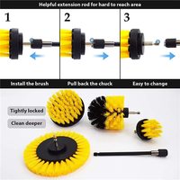 Ensemble de brosses de nettoyage pour perceuse électrique, brosse à récurer avec extension de fixation, Kit de brosses à récurer