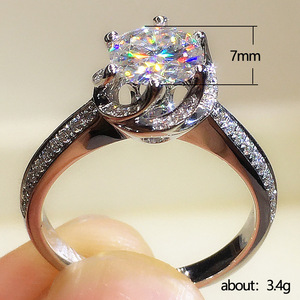 Anello con sei pietre per donna, gioiello da dito scintillante alla moda, regalo per feste e uso quotidiano - Product Image 5