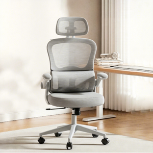 <span class=keywords><strong>Chaise</strong></span> <span class=keywords><strong>de</strong></span> <span class=keywords><strong>bureau</strong></span> ergonomique en maille à dossier haut, pivotante et réglable, avec accoudoirs 3D et support lombaire pour le <span class=keywords><strong>bureau</strong></span> à domicile - Product Image 5