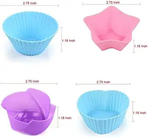 Cake Gereedschappen Anti-aanbak Gemakkelijk Clear Silicone Muffin Cups Cake Cups Bpa Gratis Herbruikbare Cupcake